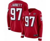 Women's Nike Atlanta Falcons #97 Grady Jarrett Limited Red Therma Long Sleeve NFL Jersey