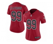 Women's Nike Atlanta Falcons #99 Adrian Clayborn Limited Red Rush NFL Jersey