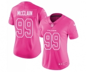 Women's Nike Atlanta Falcons #99 Terrell McClain Limited Pink Rush Fashion NFL Jersey