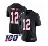 Youth Atlanta Falcons #12 Mohamed Sanu Black Alternate Vapor Untouchable Limited Player 100th Season Football Jersey
