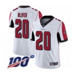 Youth Atlanta Falcons #20 Isaiah Oliver White Vapor Untouchable Limited Player 100th Season Football Jersey