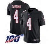 Youth Atlanta Falcons #4 Giorgio Tavecchio Black Alternate Vapor Untouchable Limited Player 100th Season Football Jersey