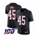 Youth Atlanta Falcons #45 Deion Jones Black Alternate Vapor Untouchable Limited Player 100th Season Football Jersey