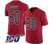 Youth Atlanta Falcons #50 John Cominsky Limited Red Rush Vapor Untouchable 100th Season Football Jersey