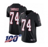Youth Atlanta Falcons #74 Ty Sambrailo Black Alternate Vapor Untouchable Limited Player 100th Season Football Jersey