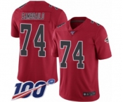 Youth Atlanta Falcons #74 Ty Sambrailo Limited Red Rush Vapor Untouchable 100th Season Football Jersey