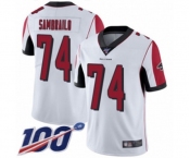 Youth Atlanta Falcons #74 Ty Sambrailo White Vapor Untouchable Limited Player 100th Season Football Jersey