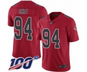 Youth Atlanta Falcons #94 Deadrin Senat Limited Red Rush Vapor Untouchable 100th Season Football Jersey