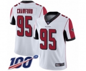 Youth Atlanta Falcons #95 Jack Crawford White Vapor Untouchable Limited Player 100th Season Football Jersey