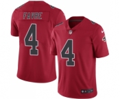 Youth Nike Atlanta Falcons #4 Brett Favre Limited Red Rush Vapor Untouchable NFL Jersey
