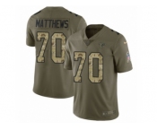 Youth Nike Atlanta Falcons #70 Jake Matthews Limited Olive Camo 2017 Salute to Service NFL Jersey