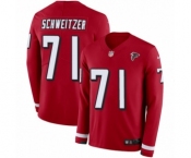 Youth Nike Atlanta Falcons #71 Wes Schweitzer Limited Red Therma Long Sleeve NFL Jersey