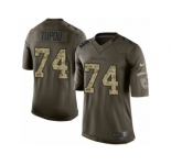 Youth Nike Atlanta Falcons #74 Tani Tupou Limited Green Salute to Service NFL Jersey