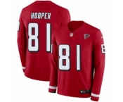 Youth Nike Atlanta Falcons #81 Austin Hooper Limited Red Therma Long Sleeve NFL Jersey
