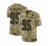 Youth Nike Atlanta Falcons #95 Jack Crawford Limited Camo 2018 Salute to Service NFL Jersey