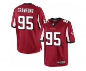 Youth Nike Atlanta Falcons #95 Jack Crawford Limited Red Team Color NFL Jersey