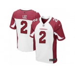 Men Nike Arizona Cardinals #2 Andy Lee Elite White NFL Jersey