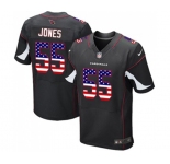 Men's Arizona Cardinals #55 Chandler Jones Elite Black Alternate USA Flag Fashion Football Jersey