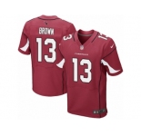 Men's Nike Arizona Cardinals #13 Jaron Brown Elite Red Team Color NFL Jersey