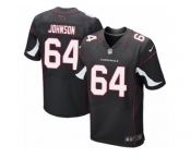 Men's Nike Arizona Cardinals #64 Dorian Johnson Elite Black Alternate NFL Jersey