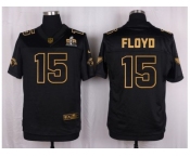 Nike Arizona Cardinals #15 Michael Floyd Black Pro Line Gold Collection Jersey[Elite]