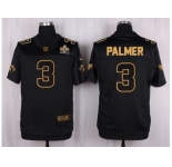 Nike Arizona Cardinals #3 Carson Palmer Black Pro Line Gold Collection Jersey[Elite]