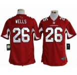 nike nfl jerseys arizona cardinals #26 wells red[game]