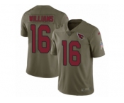 Men Nike Arizona Cardinals #16 Chad Williams Limited Olive 2017 Salute to Service NFL Jersey