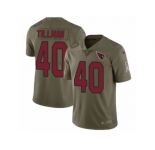 Men Nike Arizona Cardinals #40 Pat Tillman Limited Olive 2017 Salute to Service NFL Jersey