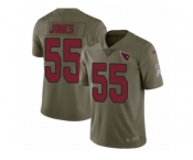 Men Nike Arizona Cardinals #55 Chandler Jones Limited Olive 2017 Salute to Service NFL Jersey