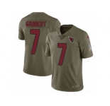 Men Nike Arizona Cardinals #7 Blaine Gabbert Limited Olive 2017 Salute to Service NFL Jersey