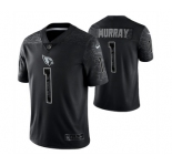 Men's Arizona Cardinals #1 Kyler Murray Black Reflective Limited Stitched Football Jersey