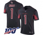 Men's Arizona Cardinals #1 Kyler Murray Limited Black Rush Vapor Untouchable 100th Season Football Jersey