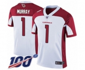 Men's Arizona Cardinals #1 Kyler Murray White Vapor Untouchable Limited Player 100th Season Football Jersey