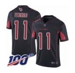 Men's Arizona Cardinals #11 Larry Fitzgerald Limited Black Rush Vapor Untouchable 100th Season Football Jersey