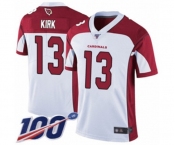 Men's Arizona Cardinals #13 Christian Kirk White Vapor Untouchable Limited Player 100th Season Football Jersey