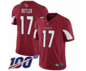 Men's Arizona Cardinals #17 Hakeem Butler Red Team Color Vapor Untouchable Limited Player 100th Season Football Jersey