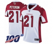 Men's Arizona Cardinals #21 Patrick Peterson White Vapor Untouchable Limited Player 100th Season Football Jersey