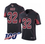 Men's Arizona Cardinals #32 Budda Baker Limited Black Rush Vapor Untouchable 100th Season Football Jersey