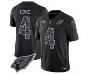 Men's Arizona Cardinals #4 Jeremiyah Love Black 2026 F.U.S.E. Salute to Service Limited Football Stitched Jersey