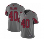 Men's Arizona Cardinals #40 Pat Tillman Limited Silver Inverted Legend Football Jersey