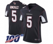 Men's Arizona Cardinals #5 Zane Gonzalez Black Alternate Vapor Untouchable Limited Player 100th Season Football Jersey