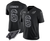 Men's Arizona Cardinals #6 James Conner Black 2026 F.U.S.E. Salute to Service Limited Football Stitched Jersey