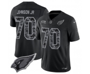 Men's Arizona Cardinals #70 Paris Johnson Jr. Black 2026 F.U.S.E. Salute to Service Limited Football Stitched Jersey