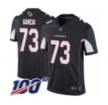 Men's Arizona Cardinals #73 Max Garcia Black Alternate Vapor Untouchable Limited Player 100th Season Football Jersey