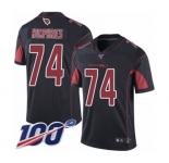 Men's Arizona Cardinals #74 D.J. Humphries Limited Black Rush Vapor Untouchable 100th Season Football Jersey