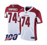 Men's Arizona Cardinals #74 D.J. Humphries White Vapor Untouchable Limited Player 100th Season Football Jersey