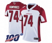 Men's Arizona Cardinals #74 D.J. Humphries White Vapor Untouchable Limited Player 100th Season Football Jersey