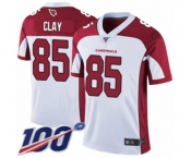 Men's Arizona Cardinals #85 Charles Clay White Vapor Untouchable Limited Player 100th Season Football Jersey