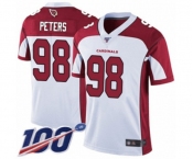 Men's Arizona Cardinals #98 Corey Peters White Vapor Untouchable Limited Player 100th Season Football Jersey